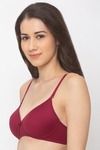 Candyskin Padded Non Wired Full Coverage Super Support Bra - Maroon — thumbnail 3