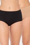 Candyskin High Rise Full Coverage Hipster Panty (Pack of 2) - Black Skin — thumbnail 1