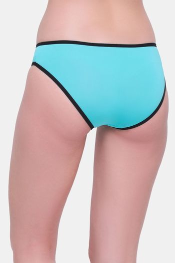 Candyskin Low Rise Half Coverage Bikini Panty - Teal — image 2
