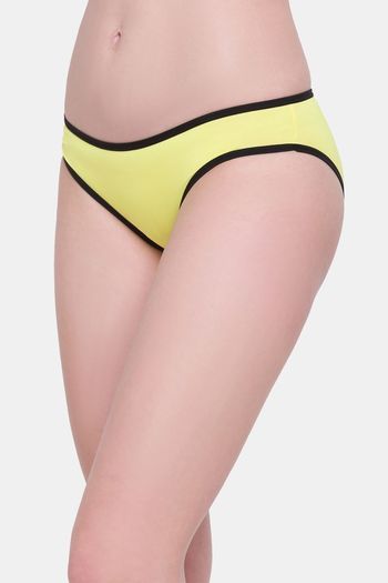 Candyskin Low Rise Half Coverage Bikini Panty - Yellow — image 3