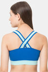 Candyskin High Impact Padded Slip On Sports Bra - Royal Blue — thumbnail 3
