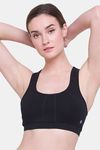 Candyskin Medium Impact Cotton Elastane Slip On Sports Bra - Black — thumbnail 1