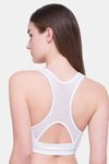 Candyskin Medium Impact Cotton Elastane Slip On Sports Bra - White — thumbnail 2