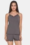 Candyskin Rayon Elastane Shorts Set - Grey — thumbnail 1