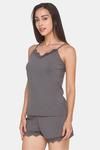 Candyskin Rayon Elastane Shorts Set - Grey — thumbnail 2