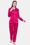 Candyskin Satin Pyjama Set - Maroon — thumbnail 1