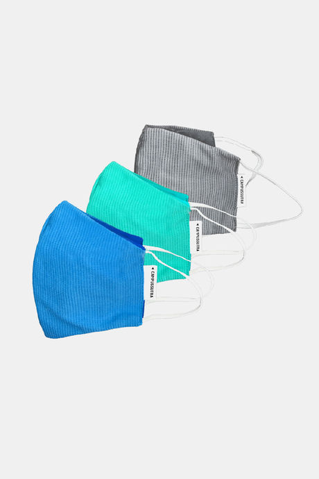 Campus Sutra (Pack Of 3) Reusable & Antimicrobial 4 Layer Face Mask - Assorted — image 2