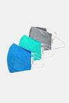 Campus Sutra (Pack Of 3) Reusable & Antimicrobial 4 Layer Face Mask - Assorted — thumbnail 2