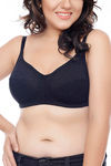 Zivame Double Layered Non Wired 3/4th Coverage Super Support Bra-Black — thumbnail 3