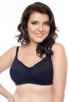 Zivame Double Layered Non Wired 3/4th Coverage Super Support Bra-Black — thumbnail 4