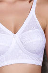 Zivame Non Padded Wire Free Eyelet Design Bra - White — thumbnail 3