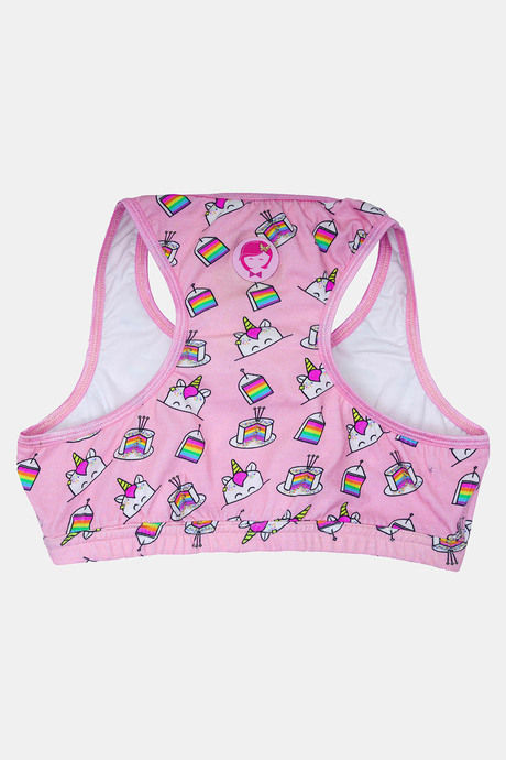 Dchica Girls Double Layered Non-Wired Full Coverage Beginner T-Shirt Bra (Pack of 2) - Multicolor — image 2