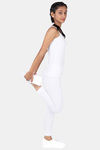 Dchica Girls Polyester Cotton Loungewear Set - White — thumbnail 2