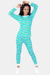 Dchica Girls Polyester Cotton Loungewear Set - Blue — thumbnail 1