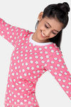 Dchica Girls Polyester Cotton Loungewear Top - Pink — thumbnail 2