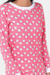 Dchica Girls Polyester Cotton Loungewear Top - Pink — thumbnail 4