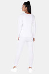 Dchica Girls Polyester Cotton Loungewear Set - White — thumbnail 3