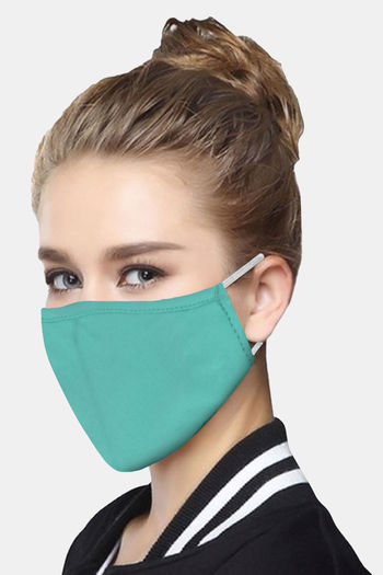 Dillinger Pack of 5 Re usable 3 Layer Outdoor Mask Sea Green