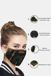Dillinger (Pack of 5) Re-usable 3-Layer Outdoor Mask - Green — thumbnail 3