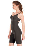 Dermawear Body Corset Short Length Bodysuit with Bust- Black — thumbnail 3