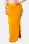 Dermawear Body Sculpting Slit Saree Shapewear - Mustard — thumbnail 2