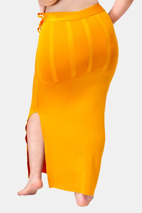 Dermawear Body Sculpting Slit Saree Shapewear - Mustard — image 3
