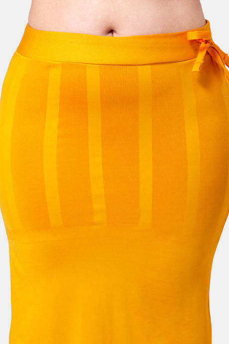 Dermawear Body Sculpting Slit Saree Shapewear - Mustard — image 5