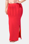 Dermawear Body Sculpting Slit Saree Shapewear - Red — thumbnail 2