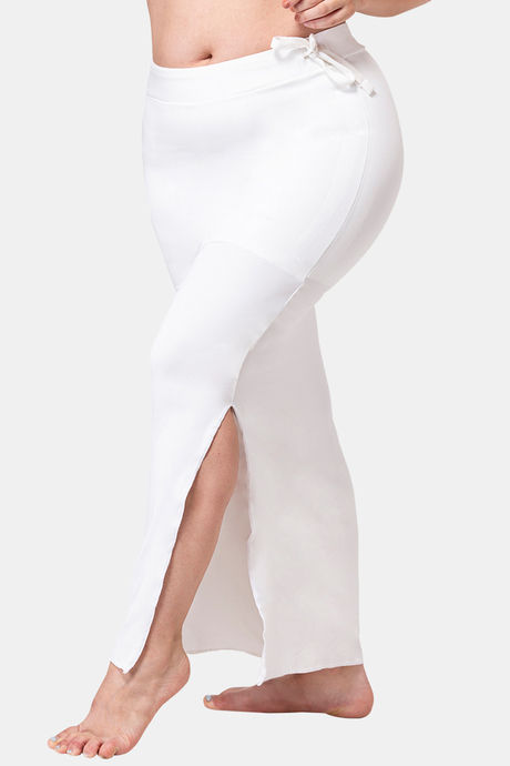 Dermawear Body Sculpting Slit Saree Shapewear - White — image 2