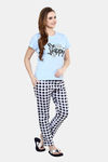 Evolove Women's Cotton Pyjama Set - Blue — thumbnail 4