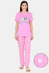 Evolove Women's Cotton Pyjama Set - Pink — thumbnail 1