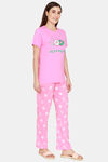 Evolove Women's Cotton Pyjama Set - Pink — thumbnail 2