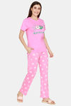 Evolove Women's Cotton Pyjama Set - Pink — thumbnail 4