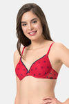 Every De By Amante Essentials Padded Wired Full Coverage T-Shirt Bra - Crimson — thumbnail 2