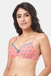 Every De By Amante Essentials Padded Wired Full Coverage T-Shirt Bra - Sunkist Coral — thumbnail 2