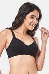 Every De By Amante Essentials Single Layered Non Wired Full Coverage Super Support Bra - Black — thumbnail 2