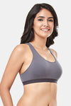 Every De By Amante Essentials Non Padded Non Wired Full Coverage Super Support Bra - Steel Grey — thumbnail 2