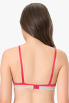 Every de By Amante Sassy Stripes Padded Wired Full Coverage T-Shirt Bra - Azalea — thumbnail 3