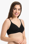 Every de By Amante Single Layered Non Wired Full Coverage Super Support Bra - Black — thumbnail 2