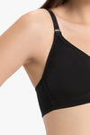 Every de By Amante Single Layered Non Wired Full Coverage Super Support Bra - Black — thumbnail 4