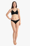 Every de By Amante Single Layered Non Wired Full Coverage Super Support Bra - Black — thumbnail 5