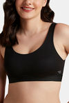 Amante Double Layered Non Wired Full Coverage Cami Bra - Black — thumbnail 4