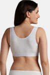 Amante Double Layered Non Wired Full Coverage Cami Bra - White — thumbnail 3