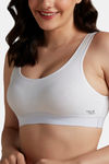 Amante Double Layered Non Wired Full Coverage Cami Bra - White — thumbnail 4
