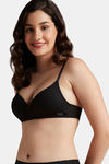Amante Padded Non Wired Full Coverage T-Shirt Bra - Black — thumbnail 2