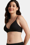 Amante Padded Non Wired Low Coverage T-Shirt Bra - Black — thumbnail 2