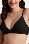Amante Padded Non Wired Low Coverage T-Shirt Bra - Black — thumbnail 4