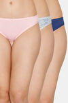 Every De By Amante Low Rise Three-Fourth Coverage Bikini Panty (Pack of 3) - Multicolor — thumbnail 1