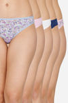 Every De By Amante Low Rise Three-Fourth Coverage Bikini Panty (Pack of 5) - Multicolor — thumbnail 1