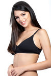 Envie Double layered Non-Wired Medium Coverage Bra - Black — thumbnail 3